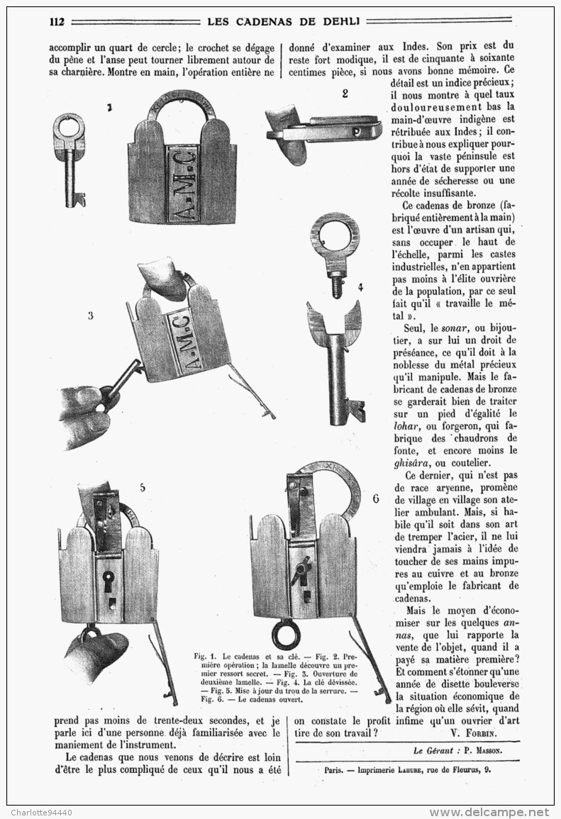 LES CADENAS De DEHLI  1908 - Autres & Non Classés