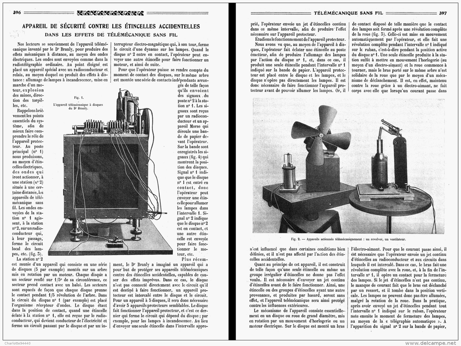 APPAREIL DE SECURITE CONTRE LES ETINCELLES ACCIDENTELLES  Dans Les Effets De Telemecanique Sans Fil   1908 - Autres & Non Classés