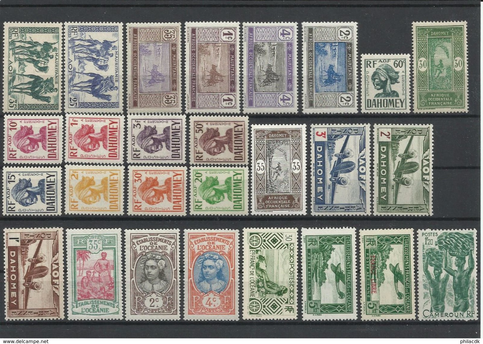 COLONIES FRANCAISES  - 14 SCANNS - BELLE COLLECTION DE 173 TIMBRES NEUFS** SANS CHARNIERE - Collections