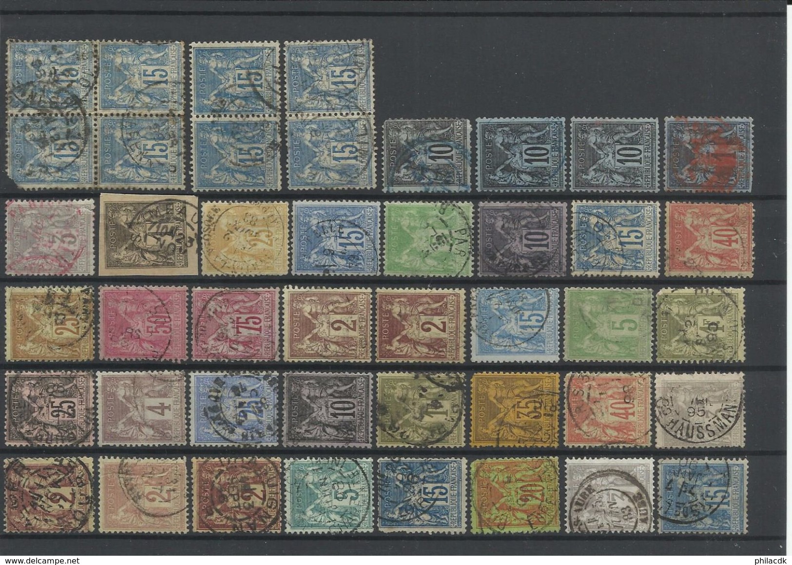 FRANCE  - VOIR 98 SCANNS - COLLECTION DE 1748 TIMBRES NEUFS* AVEC CHARNIERE OU GOMME ALTEREE/OBLITERES - Collections