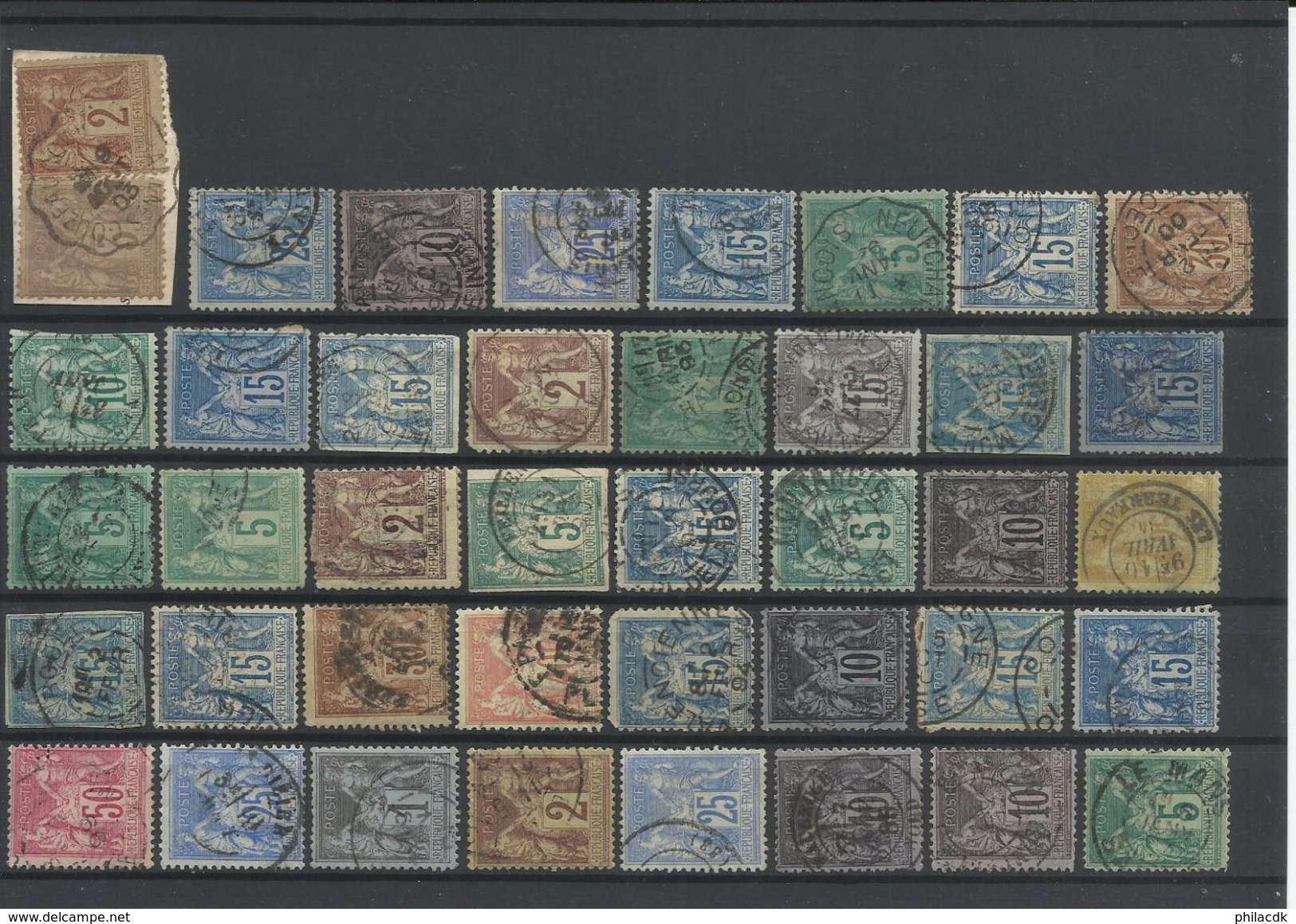 FRANCE  - VOIR 98 SCANNS - COLLECTION DE 1748 TIMBRES NEUFS* AVEC CHARNIERE OU GOMME ALTEREE/OBLITERES - Collections