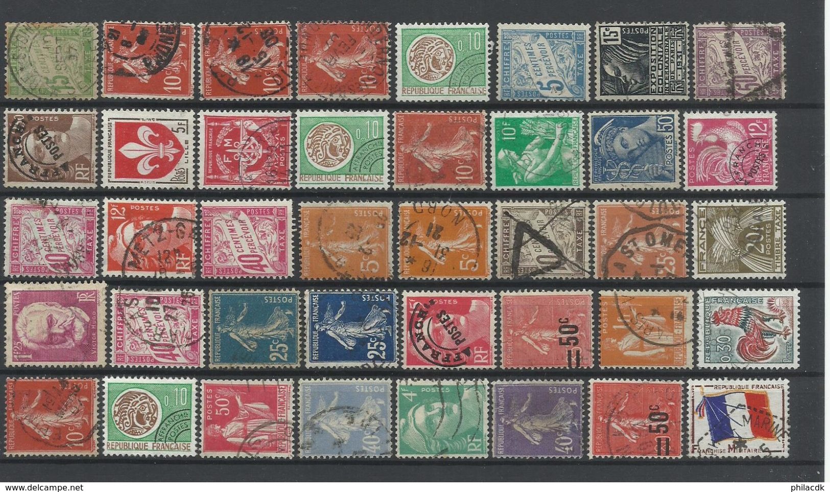 FRANCE  - VOIR 98 SCANNS - COLLECTION DE 1748 TIMBRES NEUFS* AVEC CHARNIERE OU GOMME ALTEREE/OBLITERES