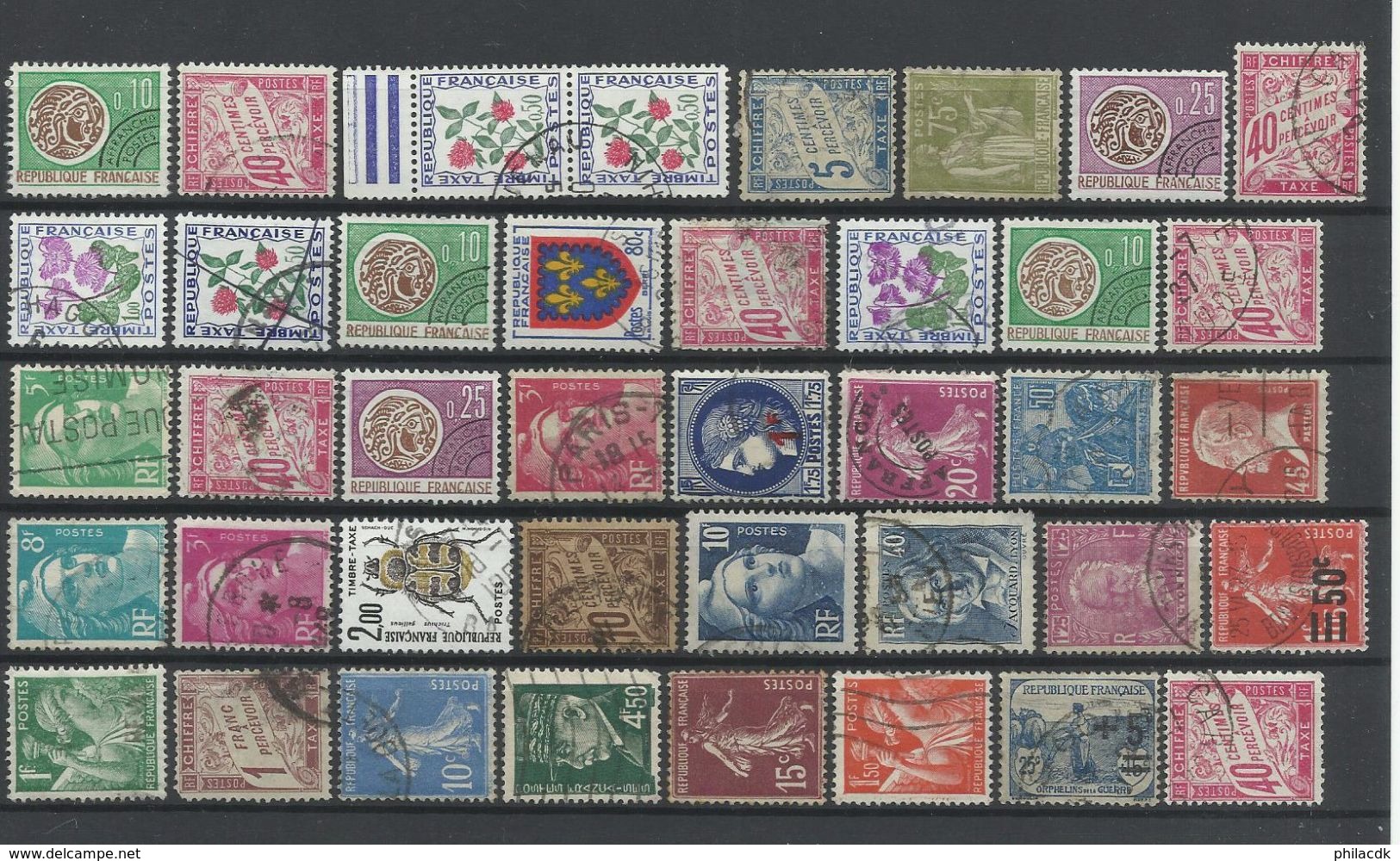 FRANCE  - VOIR 98 SCANNS - COLLECTION DE 1748 TIMBRES NEUFS* AVEC CHARNIERE OU GOMME ALTEREE/OBLITERES