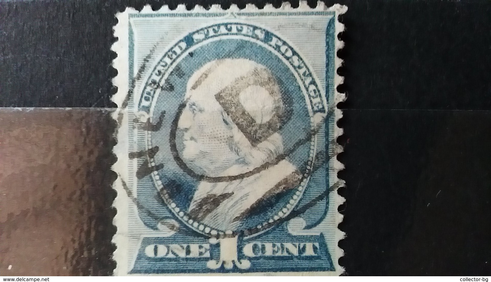 RARE 1 CENT US USA FRANKLIN 1890 DARK BLUE SUPERB STAMP WMK "D" TIMBRE - Otros & Sin Clasificación