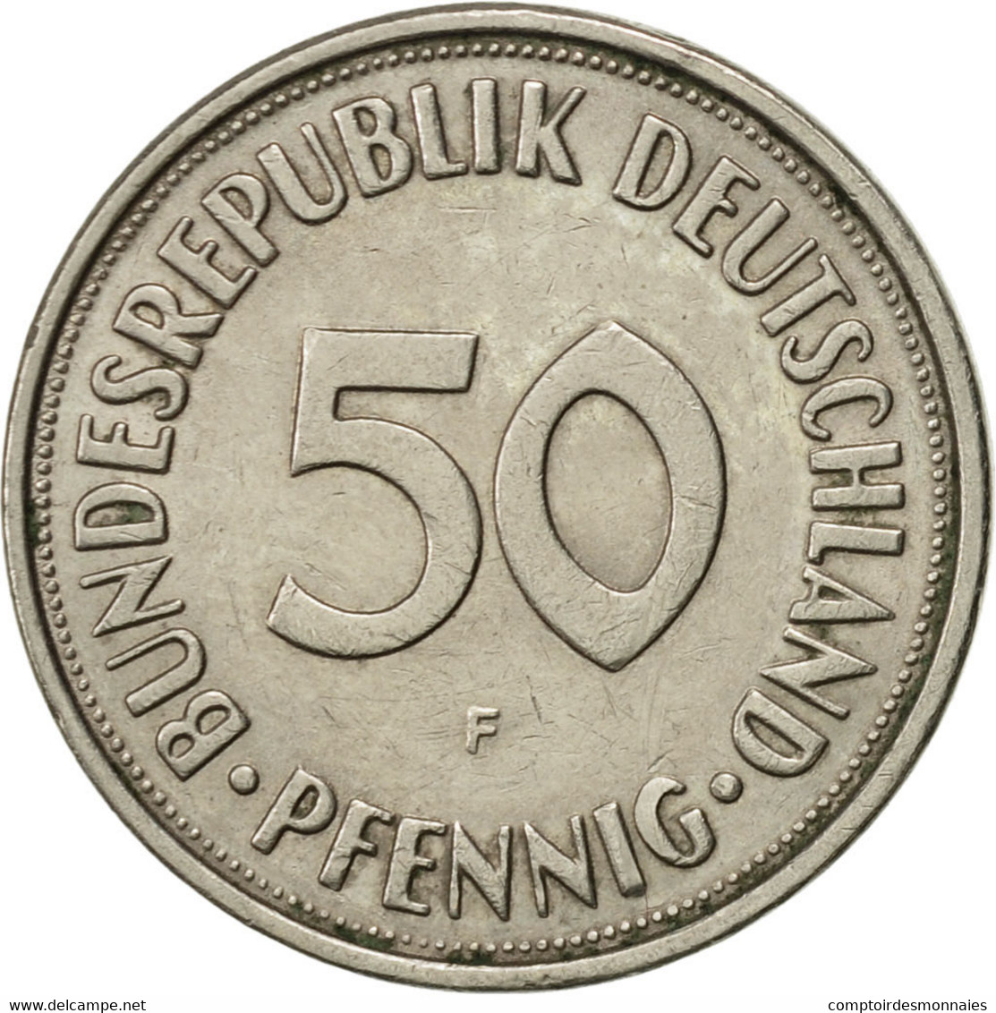 Monnaie, République Fédérale Allemande, 50 Pfennig, 1974, Stuttgart, TTB+ - 50 Pfennig