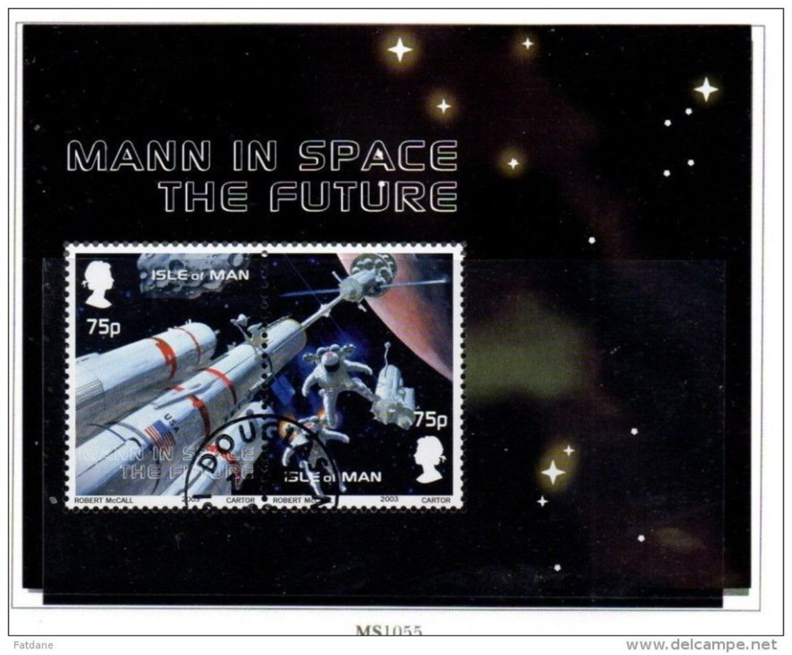 Isle Of Man 2003 Space Exploration Stamp Souvenir Sheet Used - Other & Unclassified