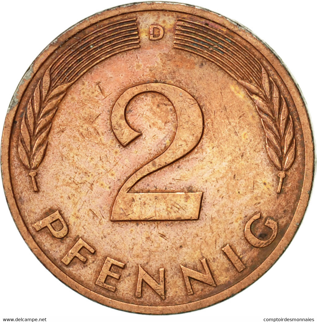 Monnaie, République Fédérale Allemande, 2 Pfennig, 1977, Munich, TTB, Copper - 2 Pfennig