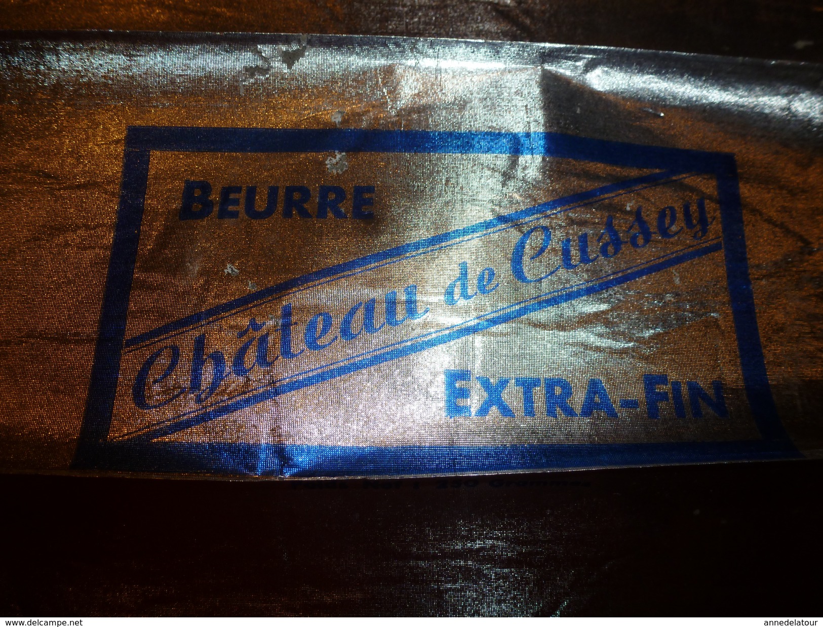 1956 Emballage Vierge Métallisé Pour Beurre Extra-fin  CHÂTEAU De CUSSEY (Doubs) - Alimentaire