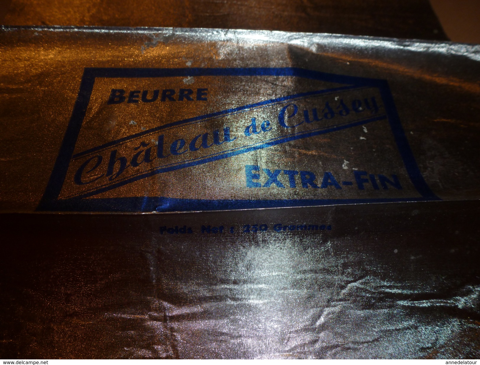 1956 Emballage Vierge Métallisé Pour Beurre Extra-fin  CHÂTEAU De CUSSEY (Doubs) - Alimentaire