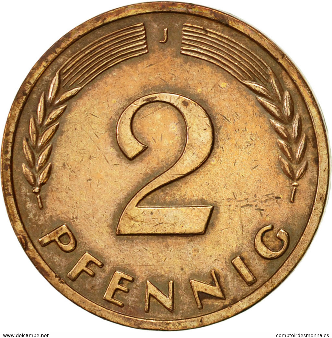 Monnaie, République Fédérale Allemande, 2 Pfennig, 1966, Hambourg, TTB - 2 Pfennig