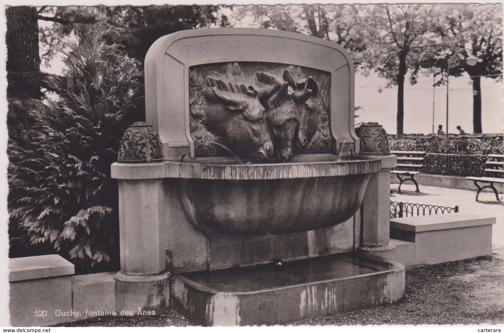 SUISSE,SWITZERLAND,SWISS,HELVETIA,SCHWEIZ ,SVIZZERA ,VAUD,LAUSANNE,LOSANNA,OUCHY,FONTAINE,CARTE PHOTO - Lausanne