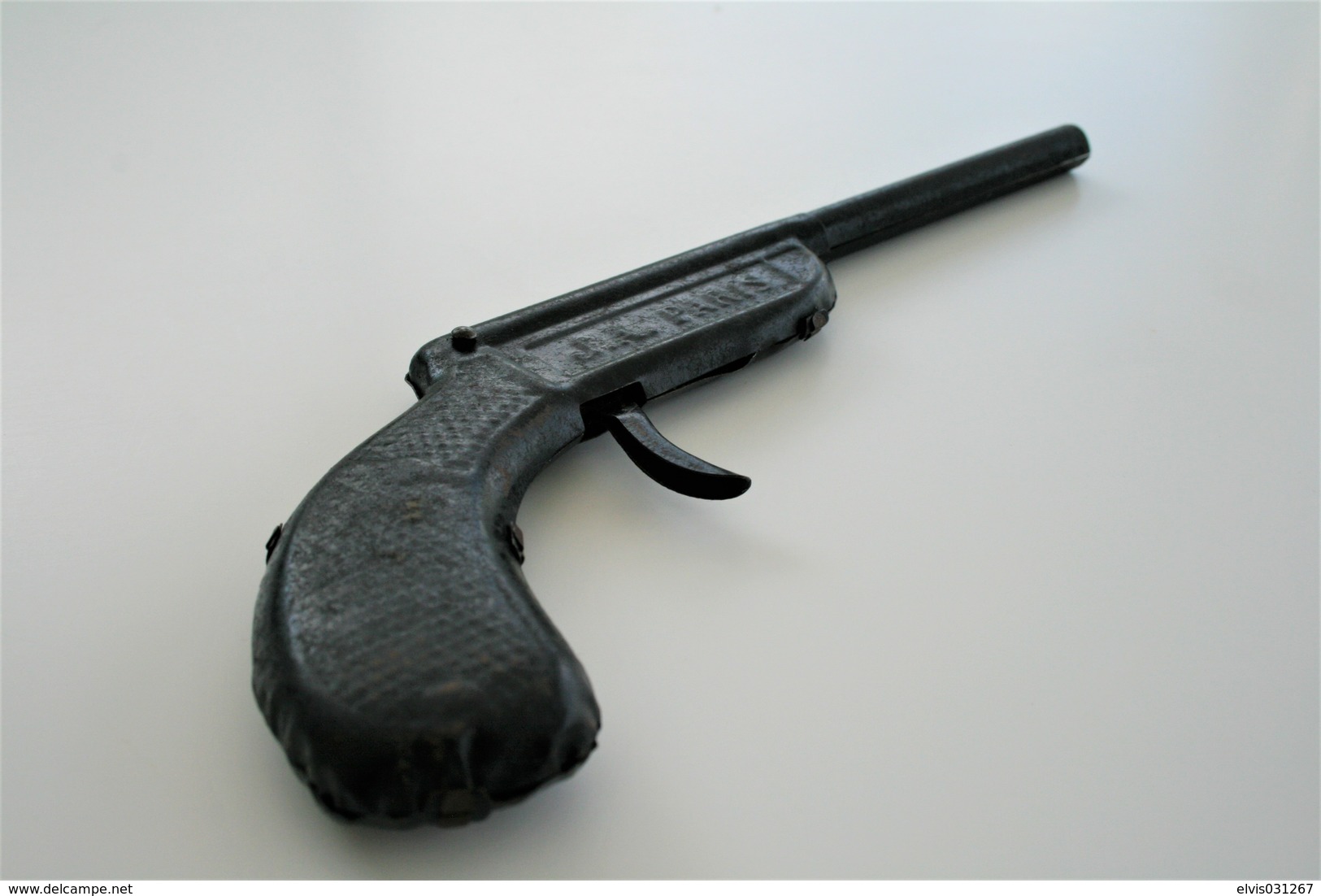 Vintage TOY GUN : J.A. PARIS - L=21cm - 1930s - Keywords : Cap Gun - Cork Gun - Rifle - Revolver - Pistol - Tin - Armes Neutralisées