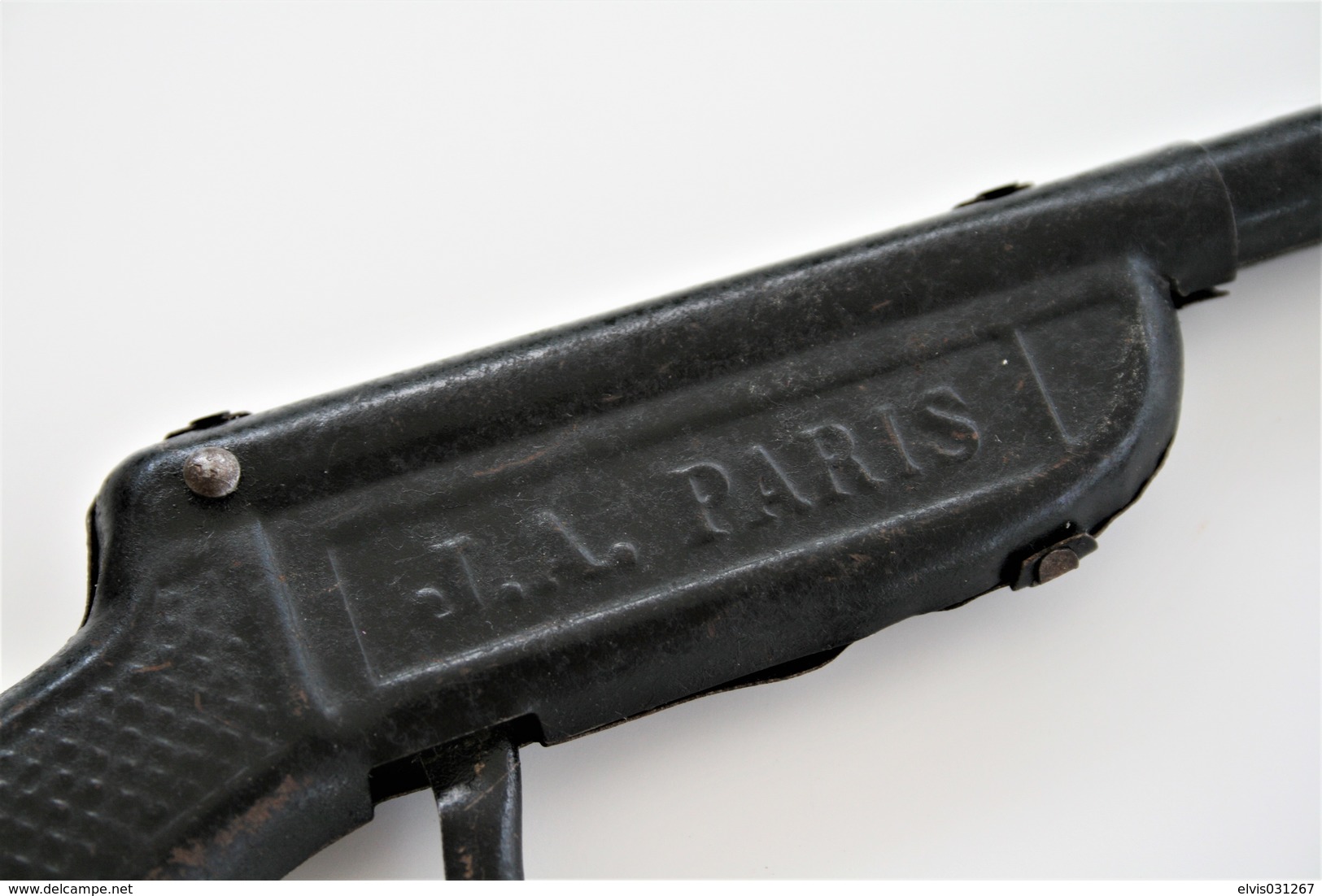 Vintage TOY GUN : J.A. PARIS - L=21cm - 1930s - Keywords : Cap Gun - Cork Gun - Rifle - Revolver - Pistol - Tin - Armas De Colección