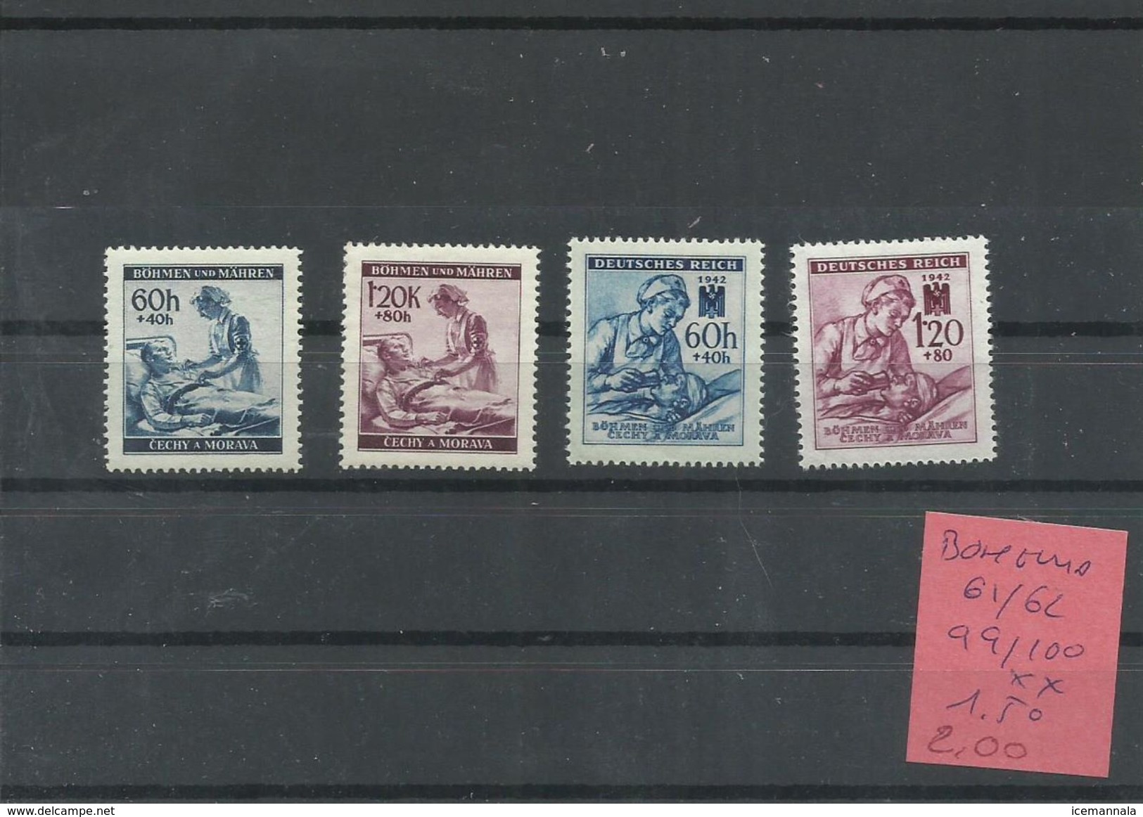 BOHEMIA YVERT  61/62,  99/100   MNH  ** - Unused Stamps