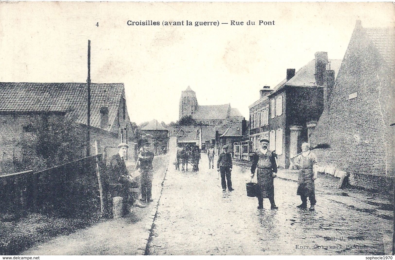 PAS DE CALAIS - 62 - CROISILLES - Rue Du Pontavant Guerre 14 - Croisilles