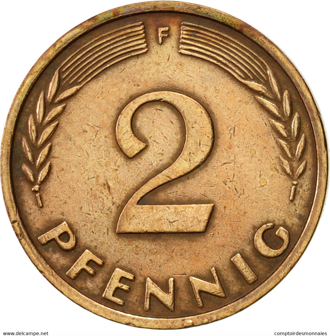 Monnaie, République Fédérale Allemande, 2 Pfennig, 1959, Stuttgart, TTB - 2 Pfennig