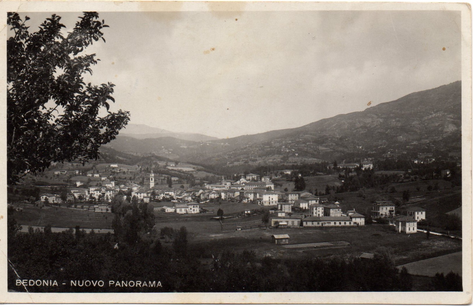 FRODE POSTALE - Messaggio SOTTO Il FRANCOBOLLO - BEDONIA Per PIACENZA - Cartolina FOTOGRAFICA - PANORAMA 3/32 - Marcofilie