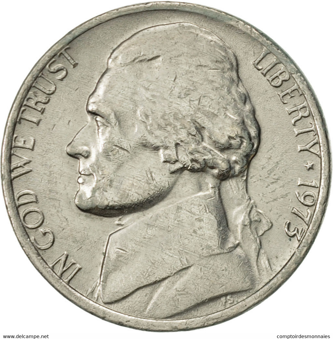 Monnaie, États-Unis, Jefferson Nickel, 5 Cents, 1973, U.S. Mint, Philadelphie - 1938-…: Jefferson