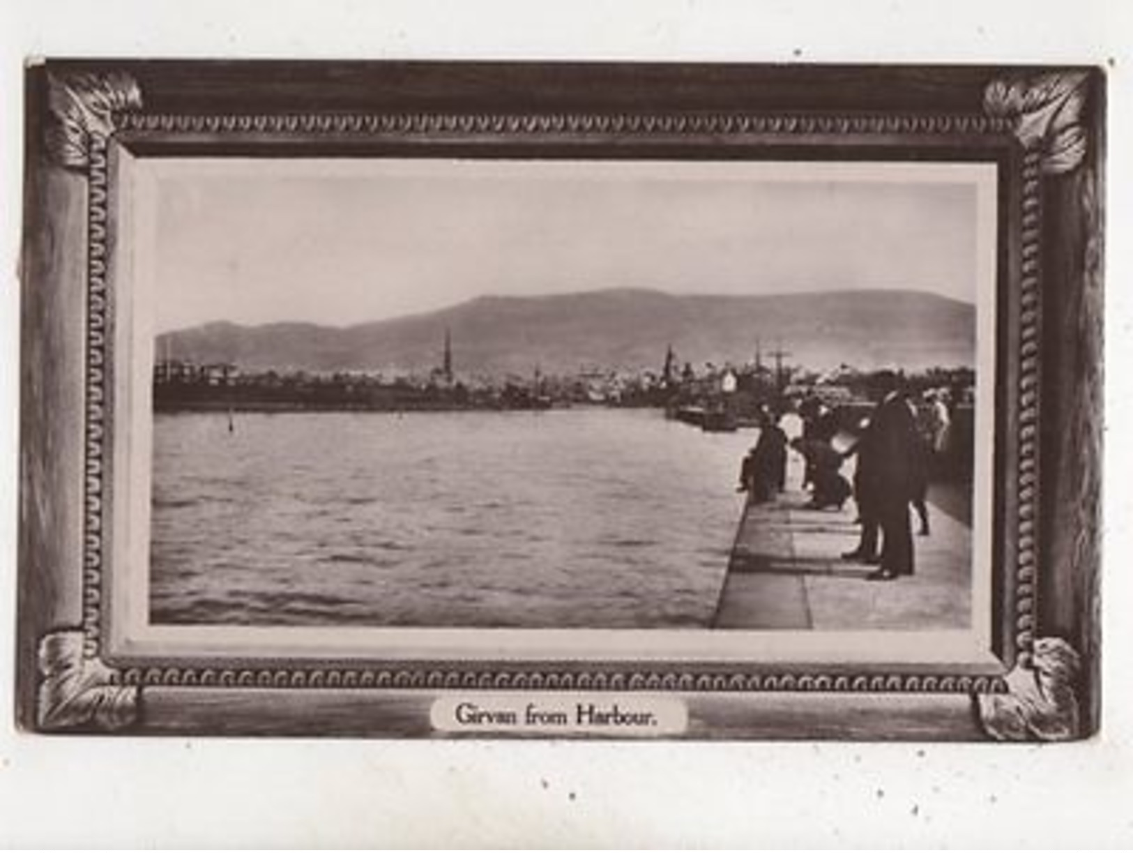 Girvan From Harbour Ayrshire 1911 RP Postcard Scotland 660b - Ayrshire