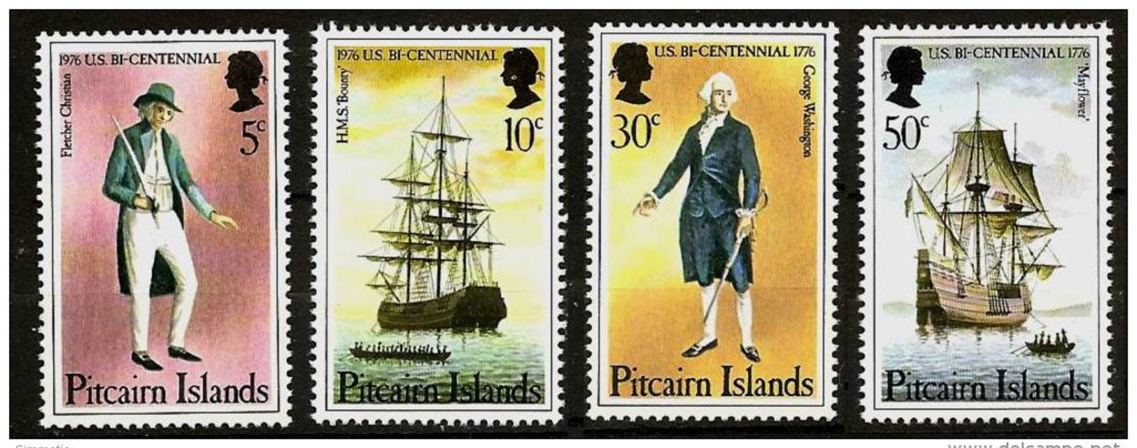 PITCAIRN ISLANDS 1976 - Bi-Centennial USA INDEPENDENCE - 4v Mi 156-159 MNH ** Cv&euro;4,00 V760 - Pitcairn