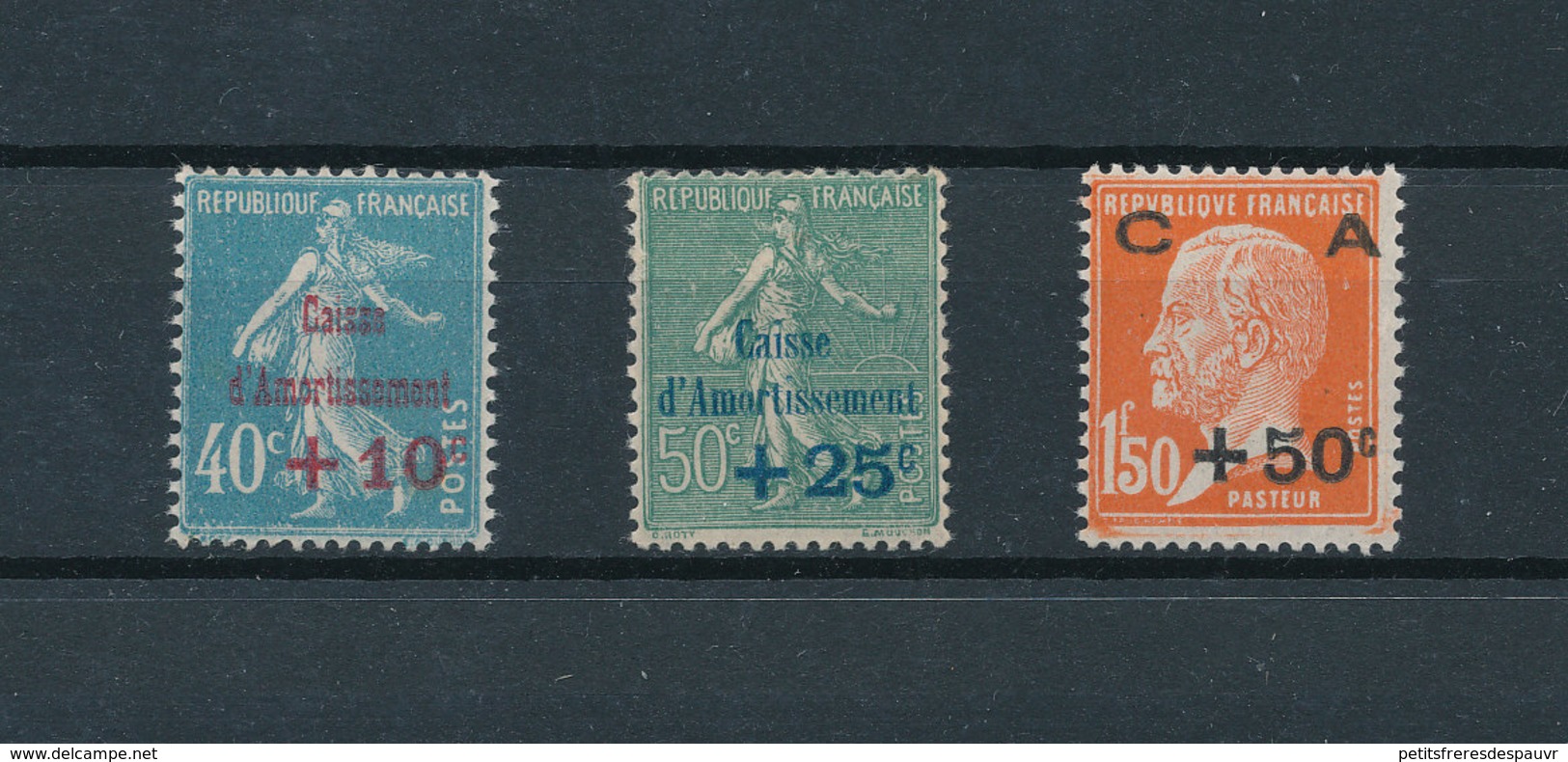 FRANCE 1927 - Caisse D'amortissement Yvert 246/248** Neufs Sans Charnière MNH - Neufs