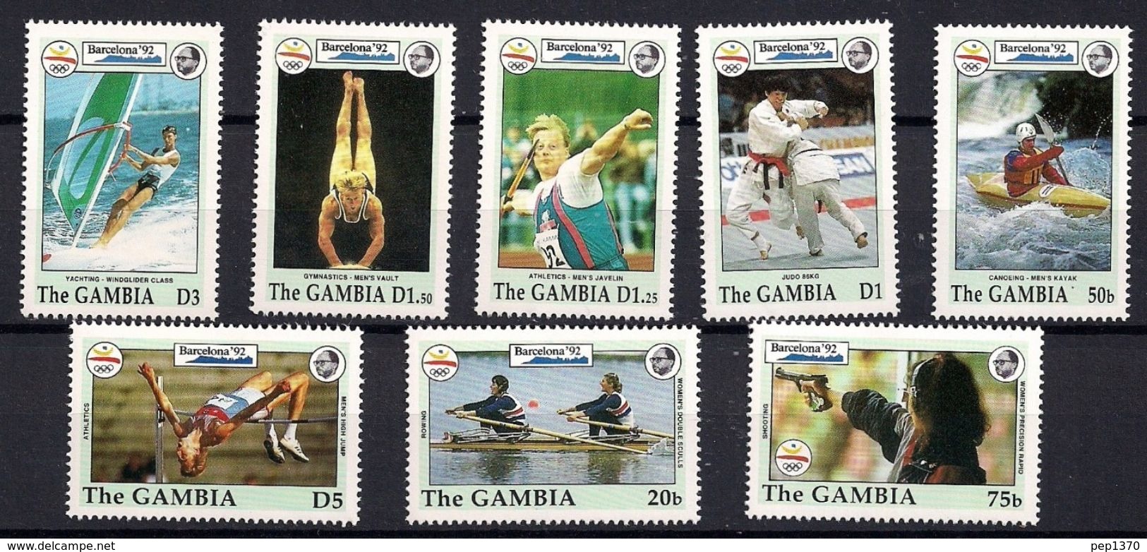 GAMBIA 1992 - OLYMPICS BARCELONA 92 - YVERT Nº 1205-1212 - MICHEL 1387-98 +- SCOTT 1266-73 - Springreiten