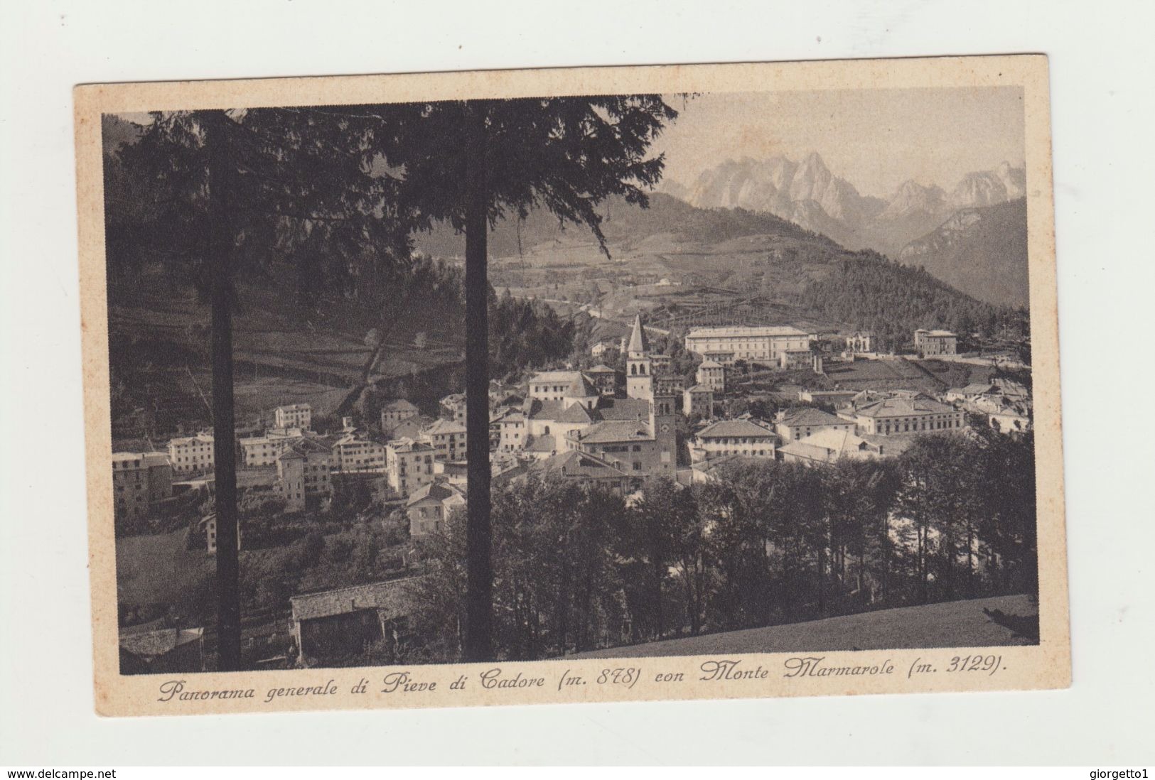 PIEVE DI CADORE CON MONTE MARMAROLE - NON VIAGGIATA - ITALY POSTCARD - Belluno