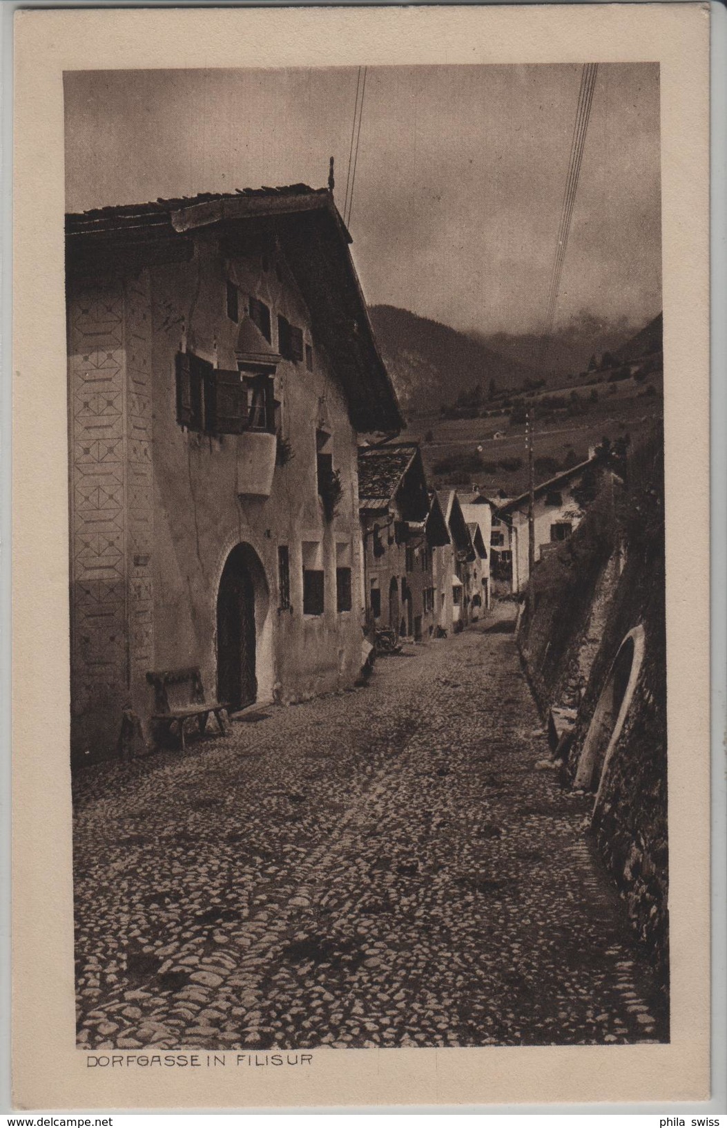 Dorfgasse In Filisur - Photo: Chr. Meisser - Serie II: Dorfgassen In Graubünden - Filisur