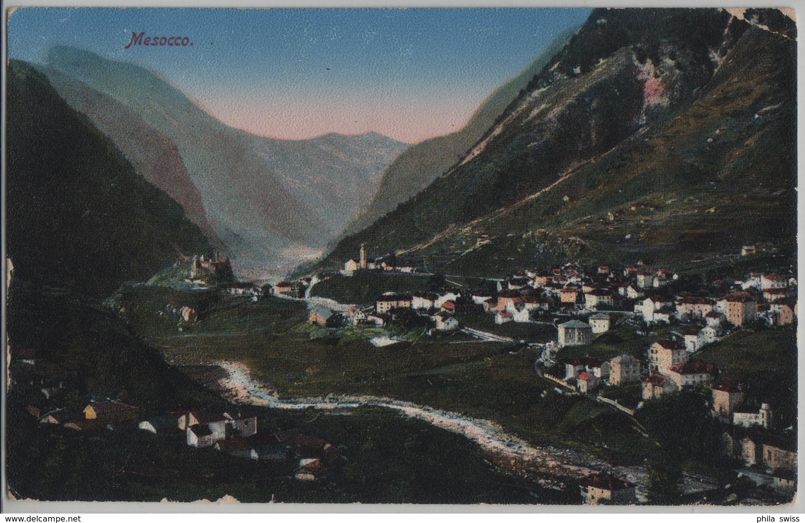 Mesocco - Panorama Generale - Photo: Carl Künzli No. 5092 - Mesocco