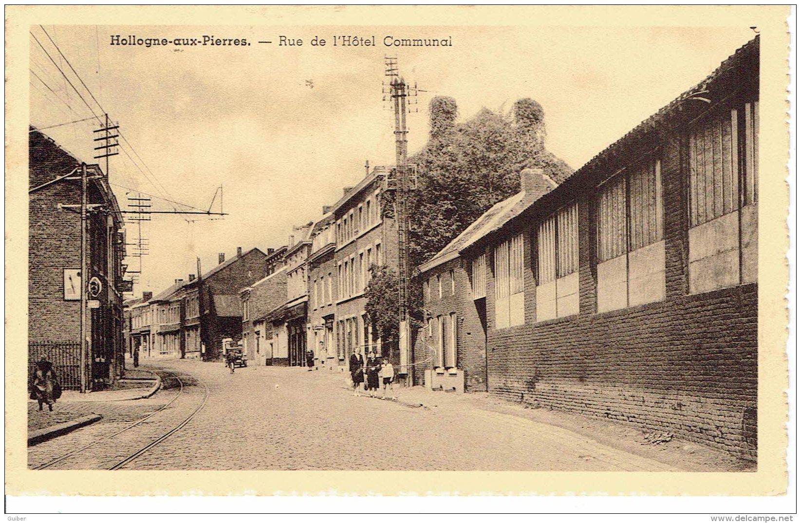 Hollogne Aux Pierres Rue De L'hotel Communal  Voie De Tram - Grâce-Hollogne