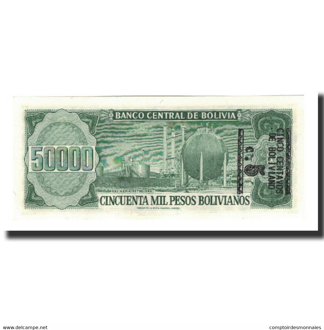 Billet, Bolivie, 5 Centavos On 50,000 Pesos Bolivianos, Undated (1987), KM:196 - Bolivien