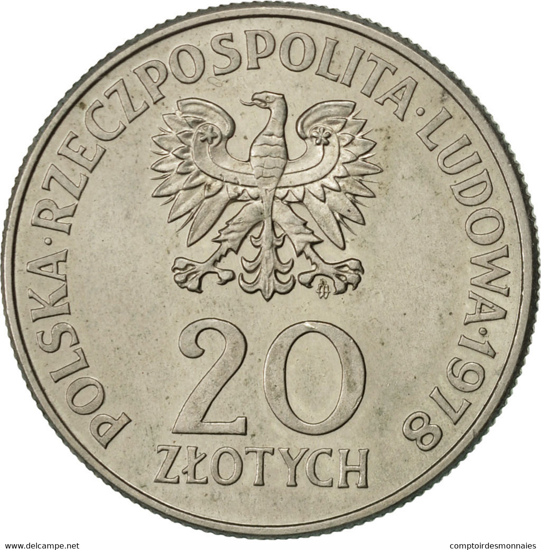 Monnaie, Pologne, 20 Zlotych, 1978, Warsaw, SUP, Copper-nickel, KM:95 - Pologne