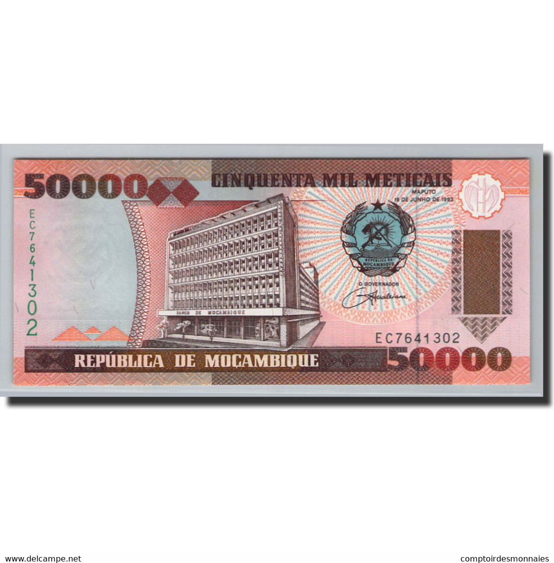 Billet, Mozambique, 50,000 Meticais, 1993, 1993-06-16, KM:138, NEUF - Mozambique
