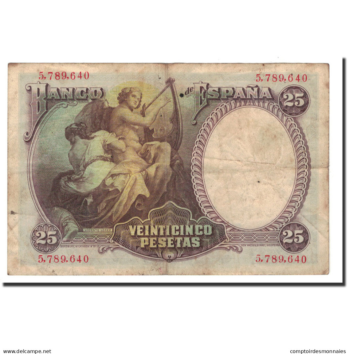 Billet, Espagne, 25 Pesetas, 1931, 1931-04-25, KM:81, TB+ - 1-2-5-25 Peseten