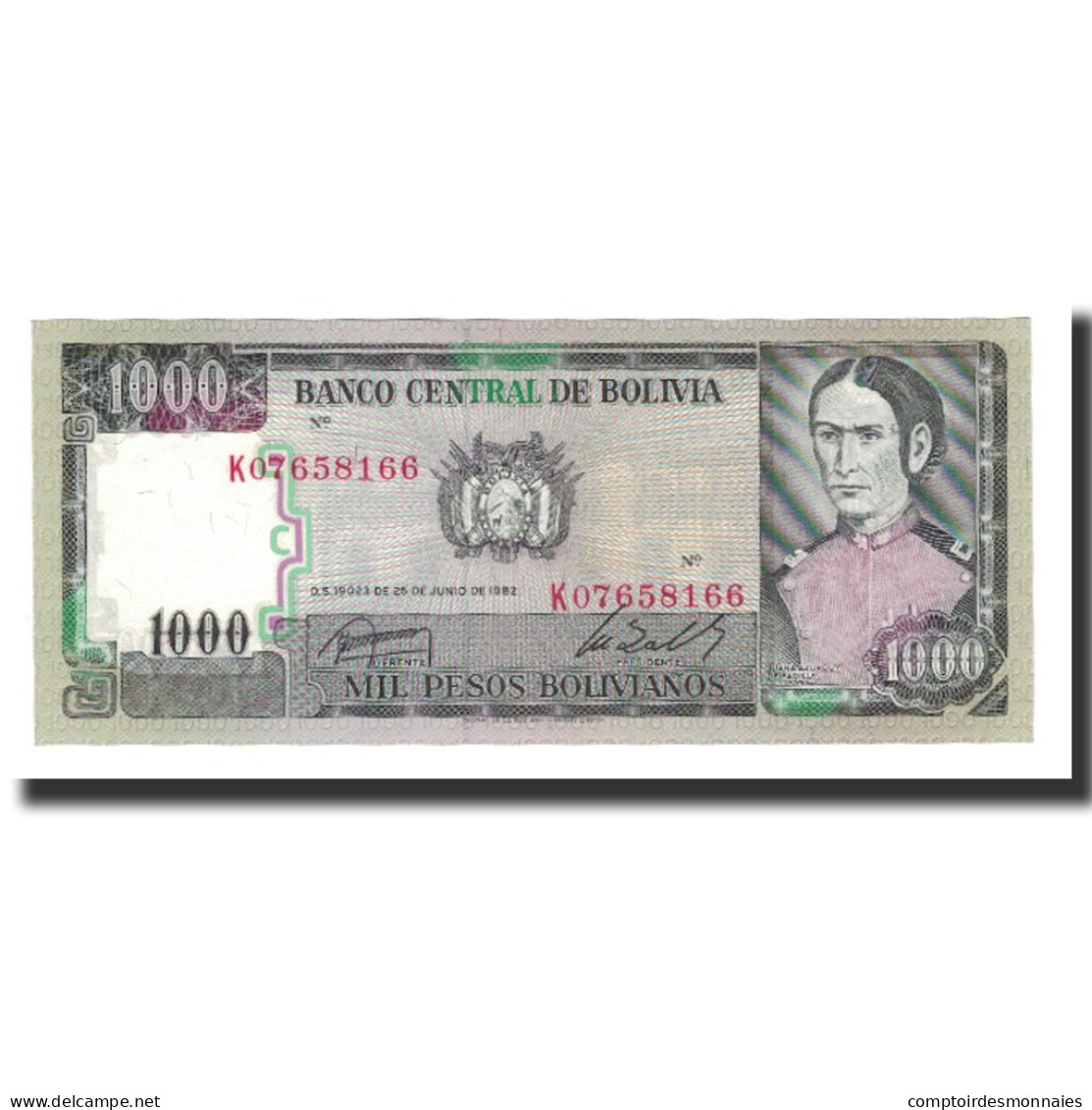 Bolivie, 1000 Pesos Bolivianos, 1982-06-25, NEUF - Bolivien