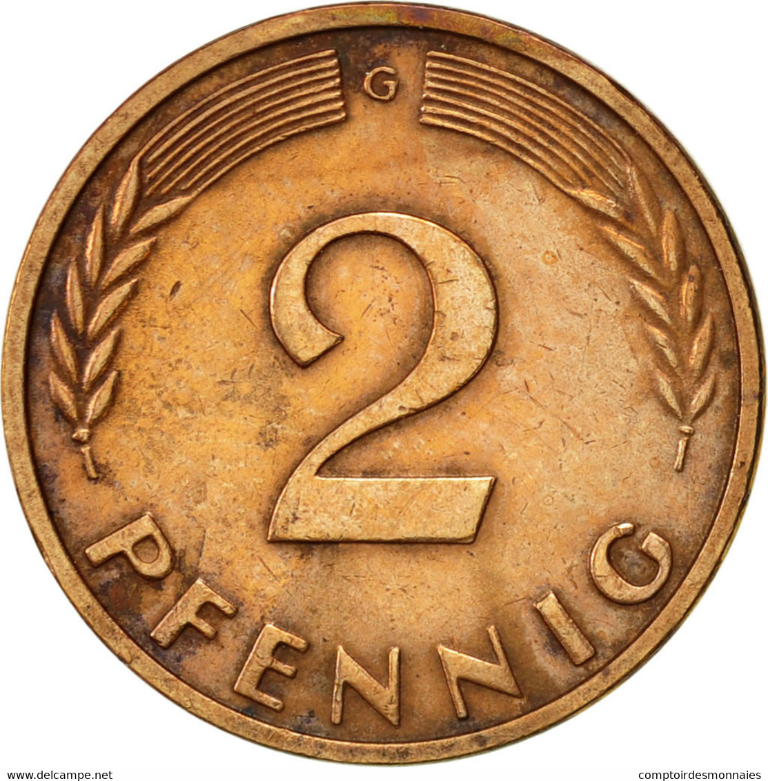 Monnaie, République Fédérale Allemande, 2 Pfennig, 1963, Karlsruhe, TTB - 2 Pfennig