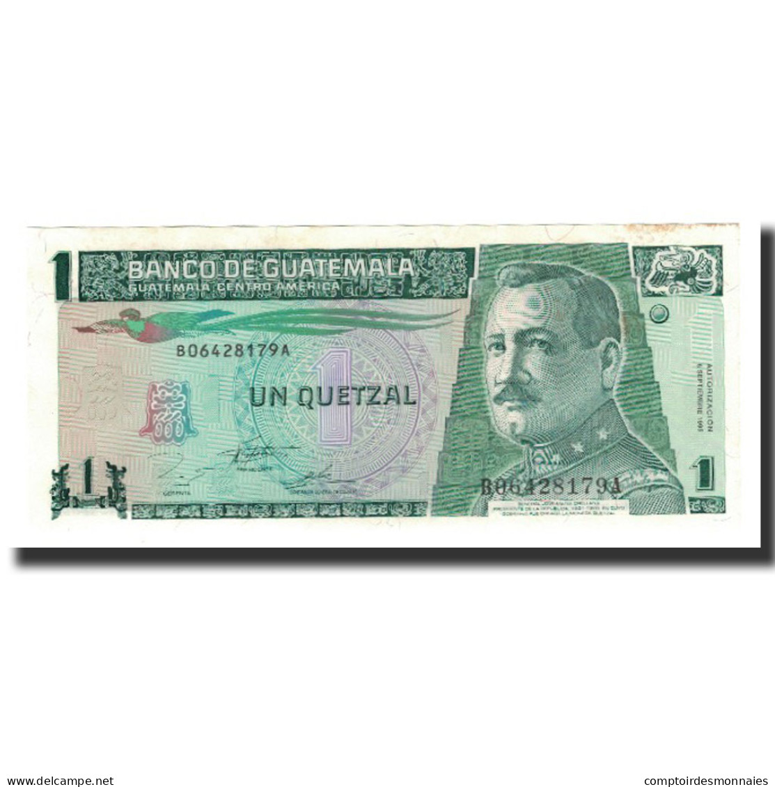 Billet, Guatemala, 1 Quetzal, 1995-09-06, KM:87c, SPL+ - Guatemala