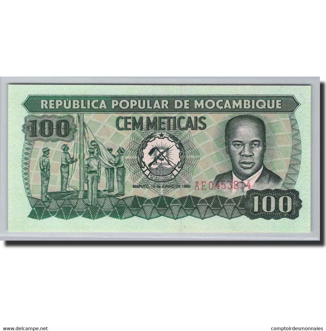 Billet, Mozambique, 100 Meticais, 1980, 1980-06-16, KM:126, NEUF - Mozambique