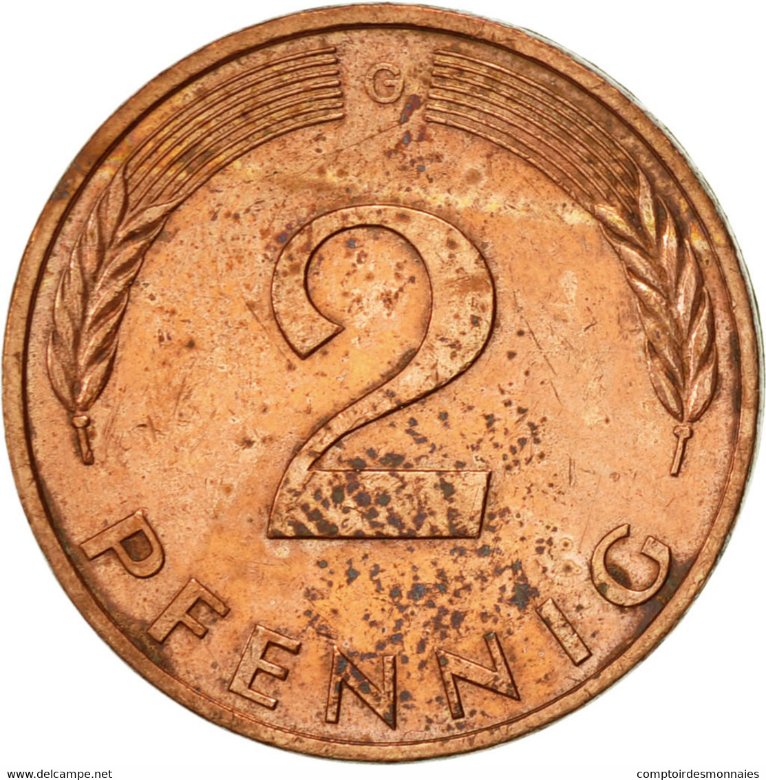 Monnaie, République Fédérale Allemande, 2 Pfennig, 1992, Karlsruhe, TTB+ - 2 Pfennig