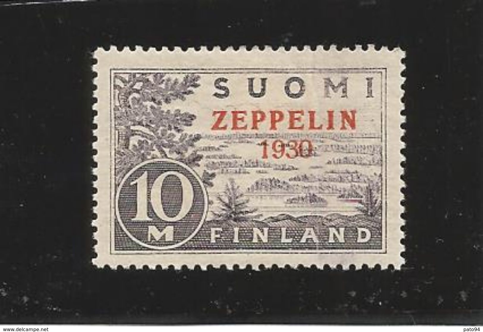 FINLANDE  /  Poste  Aérienne  N° 1 *  /  Surcharge  Zeppelin  1930  /  Neuf  Avec  Charnière - Neufs
