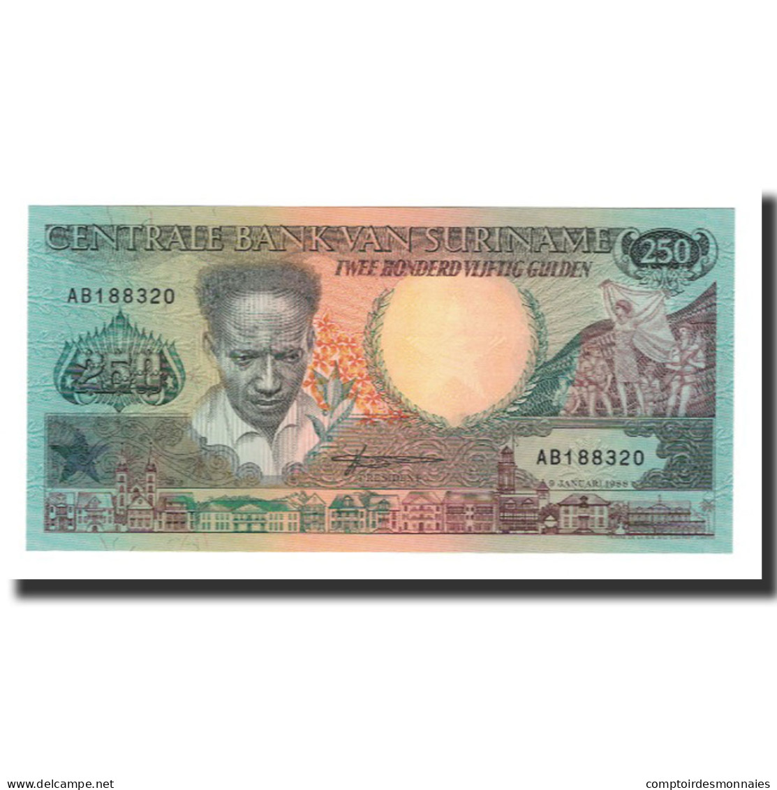 Billet, Surinam, 250 Gulden, 1988-01-09, KM:134, NEUF - Suriname