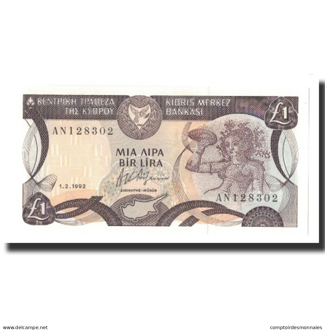 Billet, Chypre, 1 Pound, 1992-02-01, KM:53b, NEUF - Chypre