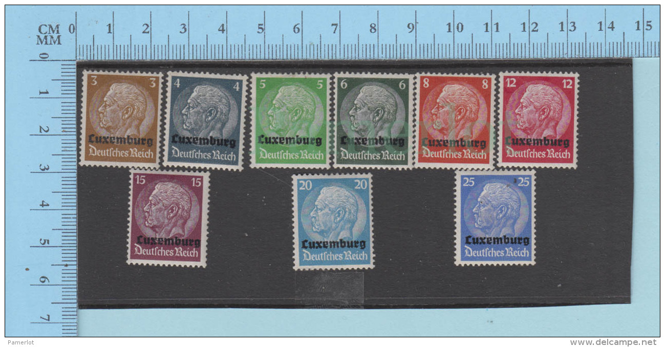 9 - Deutsches Reich Overprint Luxemburg, MH, Recto/verso - 1940-1944 Duitse Bezetting