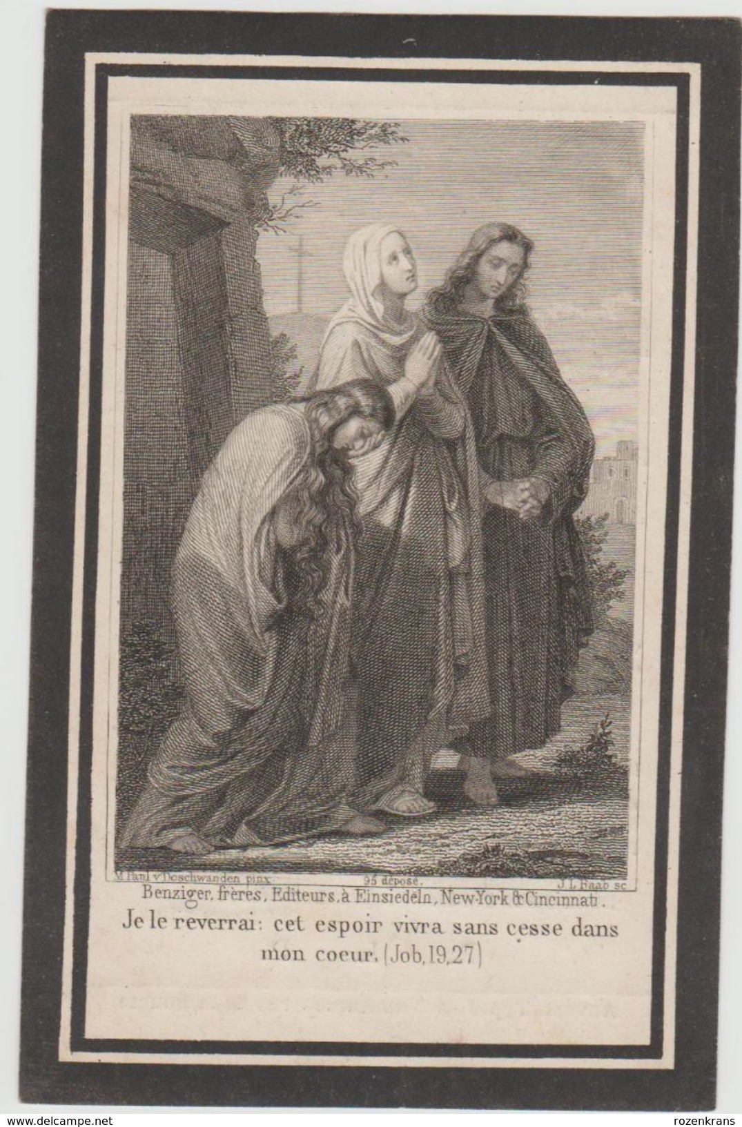 Edmond Cassiers Anvers 1868 1876 Zeer Oud Doodsprentje Image Mortuaire Bidprentje (In Zeer Goede Staat) - Images Religieuses