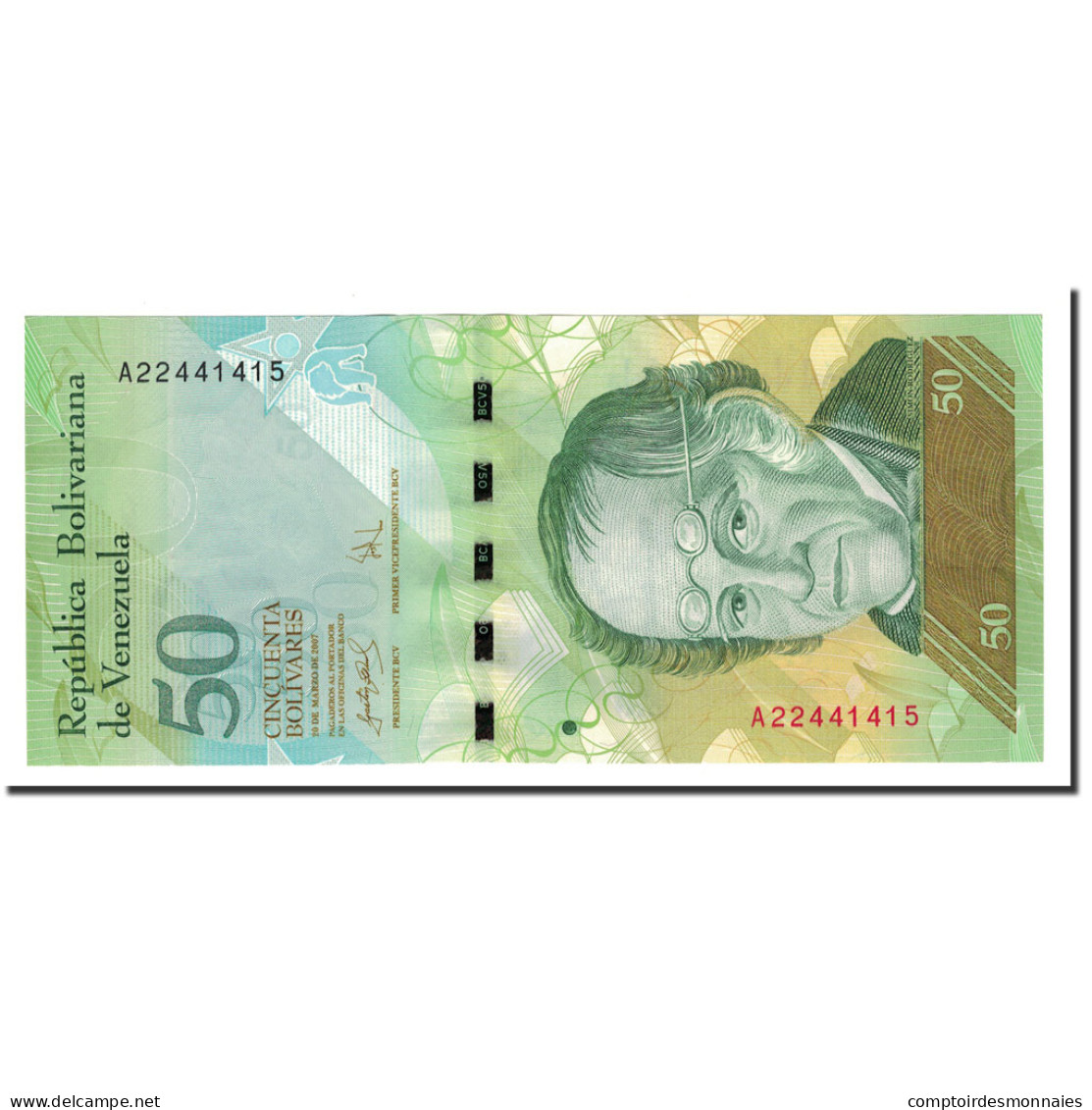 Billet, Venezuela, 50 Bolivares, 2007, 2007-03-20, KM:92a, NEUF - Venezuela