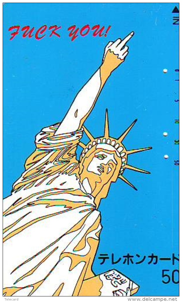 Telecarte JAPON (895) Statue De La Liberte * New York USA * PHONECARD JAPAN * STATUE OF LIBERTY * - Landscapes