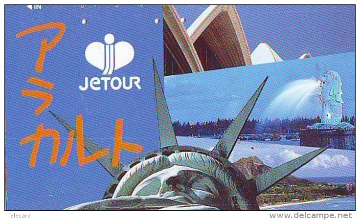 Telecarte JAPON (898) Statue De La Liberte * New York USA * PHONECARD JAPAN * STATUE OF LIBERTY * - Landscapes