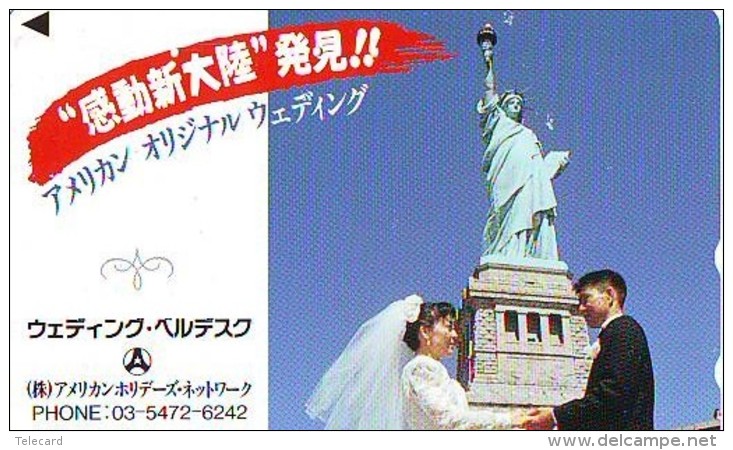 Telecarte JAPON (899) Statue De La Liberte * New York USA * PHONECARD JAPAN * STATUE OF LIBERTY * - Paesaggi