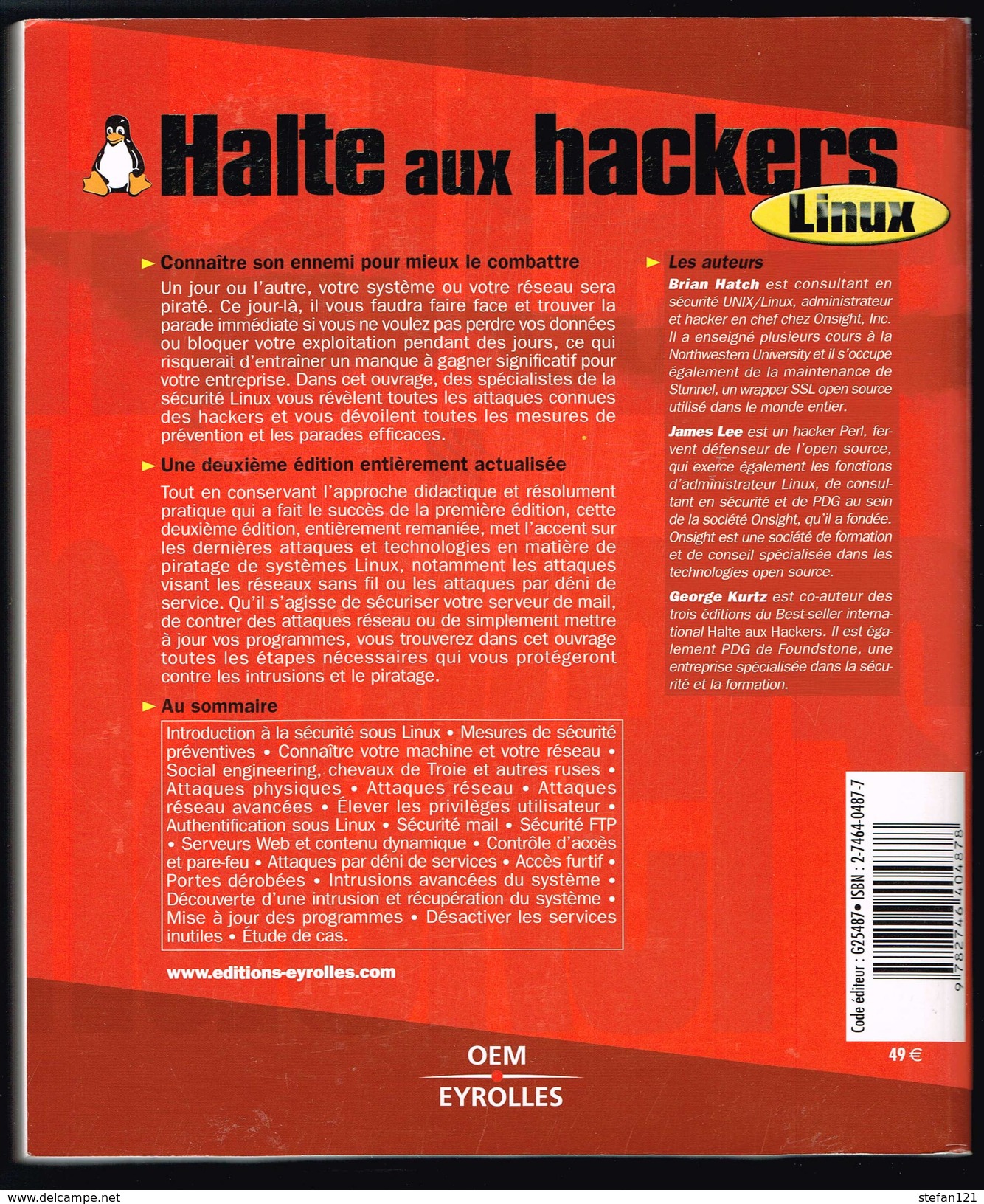 Halte Aux Hackers - Brian Hatch, James Lee, George Kurtz - 2003 - 730 Pages 23 X 19 Cm - Informatik