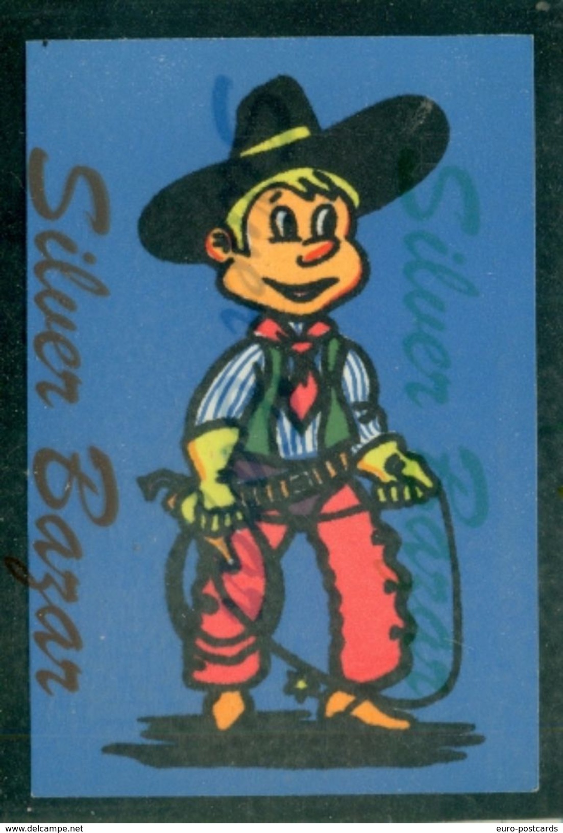 CARTOLINA IN VELLUTO-CARTE POSTALE VELOUR-VELVET POSTCARD-SAMTKARTE-COW BOY - Altri & Non Classificati